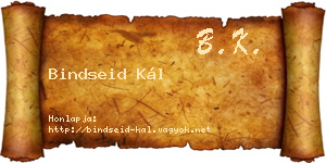 Bindseid Kál névjegykártya